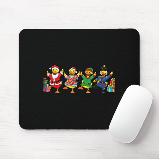 Dancing Ducks Christmas Cute Holiday Party Apparel Mousepad (Mit Mouse)