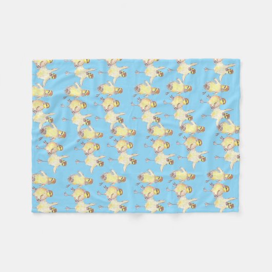 Dancing Ducks Fleecedecke (Vorderseite (Horizontal))