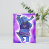 Dancing Elephant Postcards Postkarte (Stehend Vorderseite)