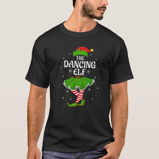 Dancing Elf Christmas Family Girls Women Elf Squad T-Shirt (Vorderseite)