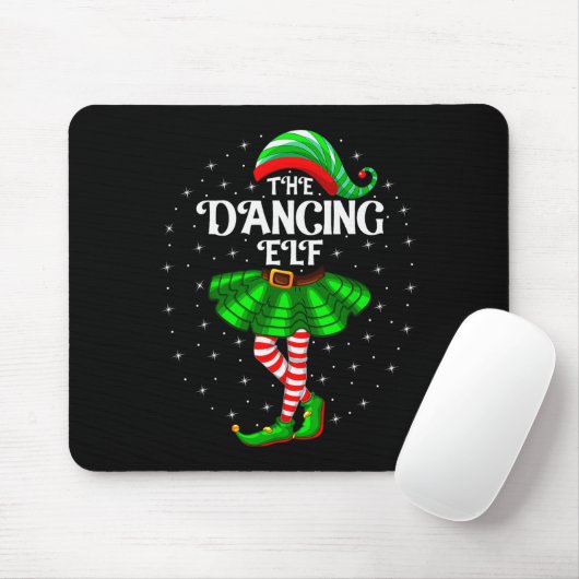 Dancing Elf Christmas Family Matching Women Girls Mousepad (Mit Mouse)
