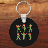 Dancing Elf Dance Challenge Boys Mädchen Kinder We Schlüsselanhänger (Rückseite)
