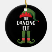 Dancing Elf Family Matching Group Weihnachts-Party Keramik Ornament (Vorne)