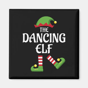 Dancing Elf Family Matching Group Weihnachts-Party Magnet