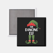 Dancing Elf Family Matching Group Weihnachts-Party Magnet (Vorderseite/Rückseite)