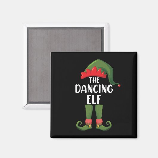 Dancing Elf Family Matching Group Weihnachts-Party Magnet (Vorderseite/Rückseite)