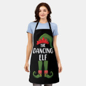 Dancing Elf Family Matching Group Weihnachts-Party Schürze (Getragen)