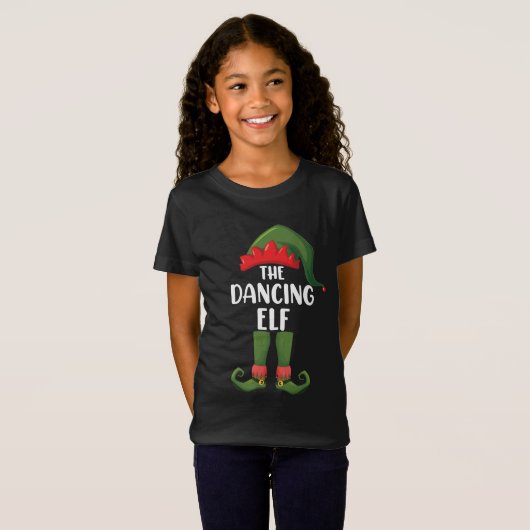Dancing Elf Family Matching Group Weihnachts-Party T-Shirt (Vorne ganz)