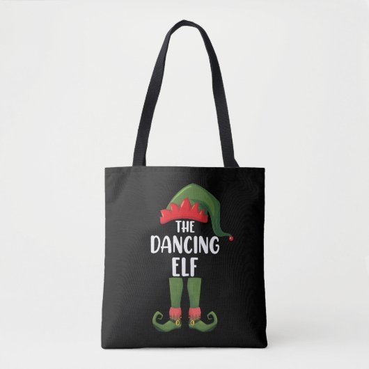Dancing Elf Family Matching Group Weihnachts-Party Tasche (Vorderseite)