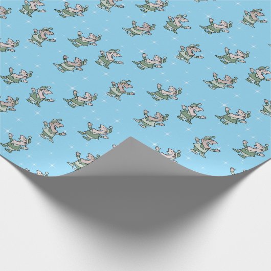 Dancing Elf Geschenkpapier (Ecke)