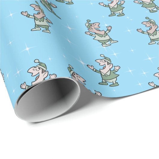 Dancing Elf Geschenkpapier (Rolleneckpunkt)