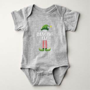 Dancing Elf Matching Family Group Weihnachts-Party Baby Strampler