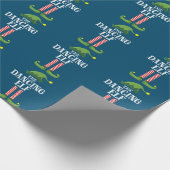 Dancing Elf Matching Family Group Weihnachts-Party Geschenkpapier (Ecke)