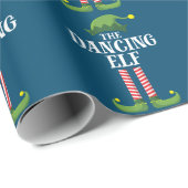 Dancing Elf Matching Family Group Weihnachts-Party Geschenkpapier (Rolleneckpunkt)