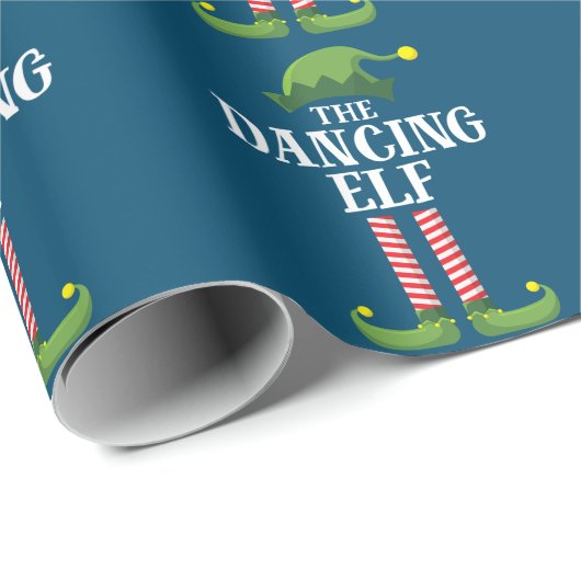 Dancing Elf Matching Family Group Weihnachts-Party Geschenkpapier (Rolleneckpunkt)