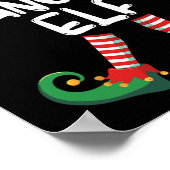 Dancing Elf Matching Family Group Weihnachts-Party Poster (Ecke)