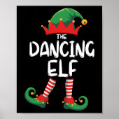 Dancing Elf Matching Family Group Weihnachts-Party Poster (Vorne)