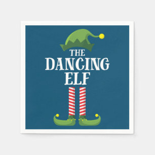 Dancing Elf Matching Family Group Weihnachts-Party Serviette
