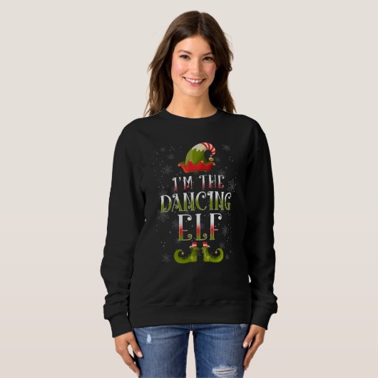 Dancing Elf Weihnachten Sweatshirt (Vorne ganz)