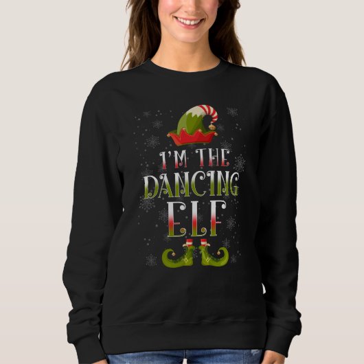 Dancing Elf Weihnachten Sweatshirt (Vorderseite)