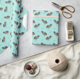 Dancing Emu Pattern Geschenkpapier