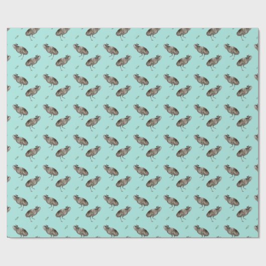 Dancing Emu Pattern Geschenkpapier (Flach)