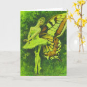 Dancing Fairy Greetings Card Karte (Gelbe Blume)