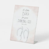 Dancing Feet Beach Hochzeit Sockelschild (Vorderseite)