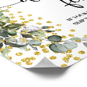 Dancing Feet Flip Flops Hochzeit Eukalyptus-Zeiche Poster (Ecke)