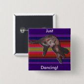 Dancing Ferret Button (Vorne & Hinten)