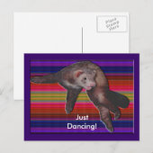 Dancing Ferret Postkarte (Vorne/Hinten)