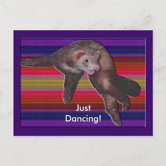 Dancing Ferret Postkarte (Vorderseite)