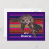 Dancing Ferret Postkarte (Vorne/Hinten)