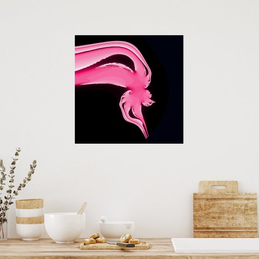 Dancing Flamingo Poster (Küche)