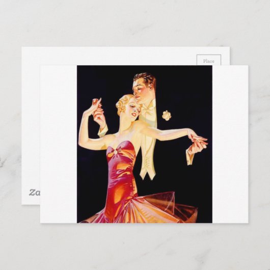 Dancing Flapper Postkarte (Vorne/Hinten)