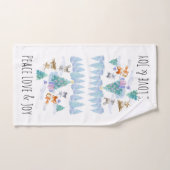 Dancing Forest Animes Weihnachten Wasserfarbe Badhandtuch Set (Handtuch)