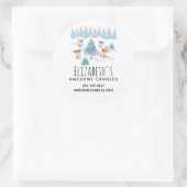 Dancing Forest Animes Weihnachten Wasserfarbe Biz Runder Aufkleber (Tasche)