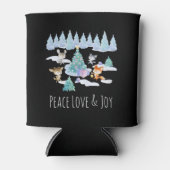 Dancing Forest Animes Weihnachten Wasserfarbe Dosenkühler (Vorderseite)