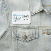 Dancing Forest Animes Weihnachten Wasserfarbe Namensschild (Beispiel)