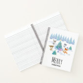 Dancing Forest Animes Weihnachten Wasserfarbe Notizblock (Innenseite)
