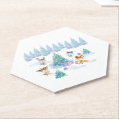 Dancing Forest Animes Weihnachten Wasserfarbe Untersetzer (angewinkelt)