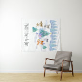 Dancing Forest Animes Weihnachten Wasserfarbe Wandteppich (Beispiel (Horizontal))