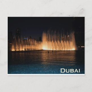 Dancing Fountains in Burj Khalifa, Dubai Postcard Postkarte
