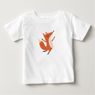 Dancing Fox Niedliche Kunst Baby T-shirt