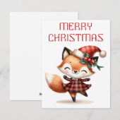Dancing Fox Pup - Weihnachtskarte Feiertagskarte (Vorne/Hinten)