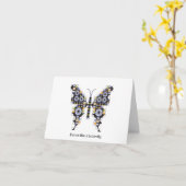 Dancing Frack Butterfly Quilfly Muster Karte (Gelbe Blume)