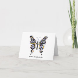 Dancing Frack Butterfly Quilfly Muster Karte