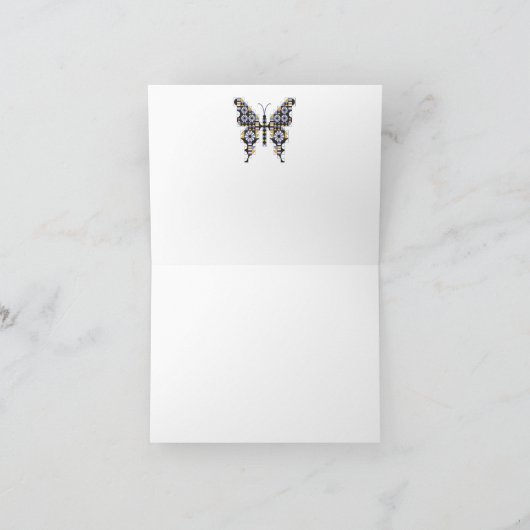 Dancing Frack Butterfly Quilfly Muster Karte (Innenseite)