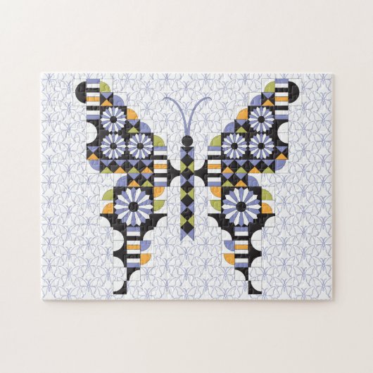 Dancing Frack Butterfly Quilfly-Muster Puzzle (Horizontal)