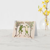 Dancing Frods Note Card Karte (Gelbe Blume)